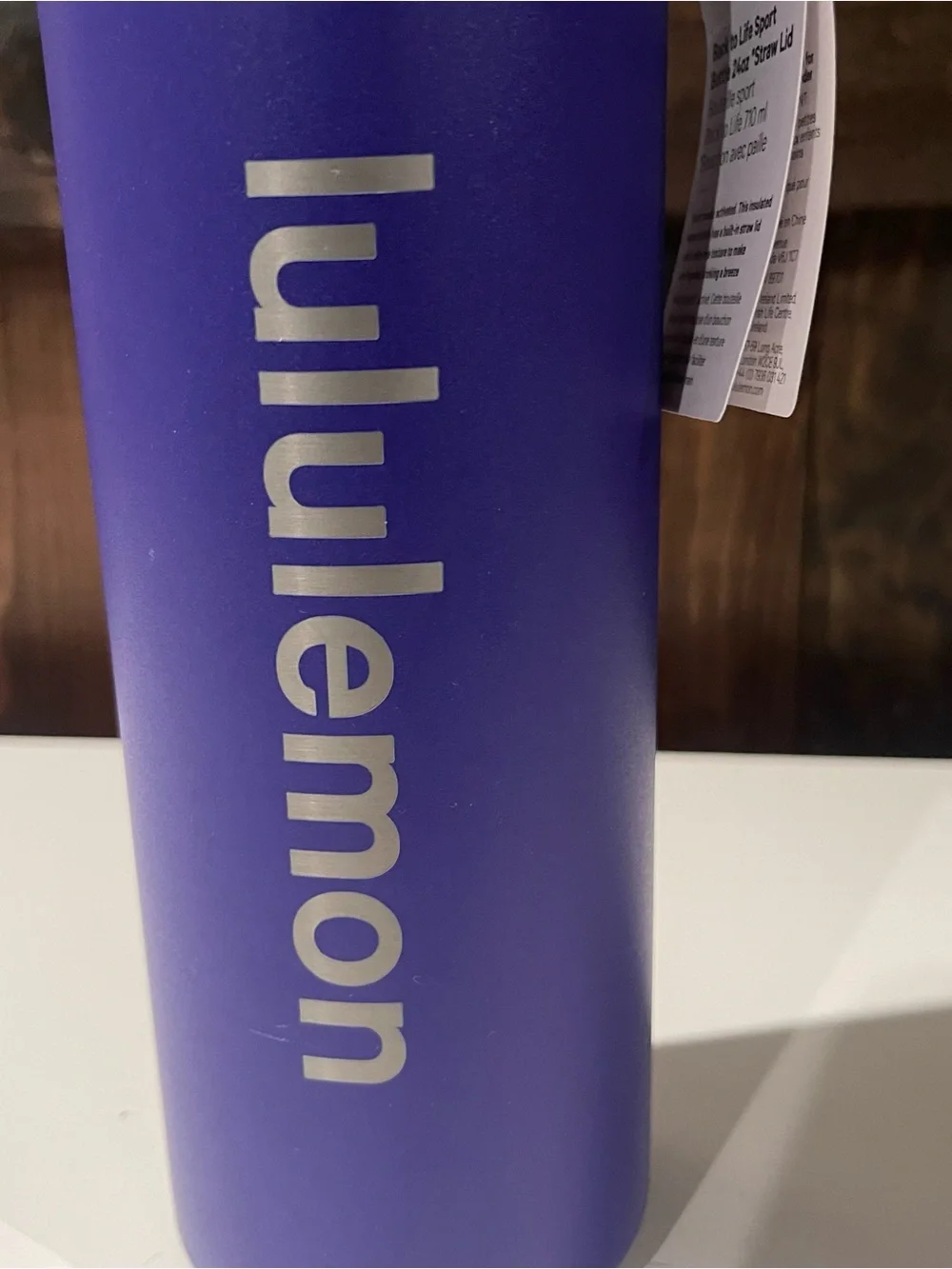 NEW Lululemon Purple Back to Life Sport Bottle 24oz Straw Lid
